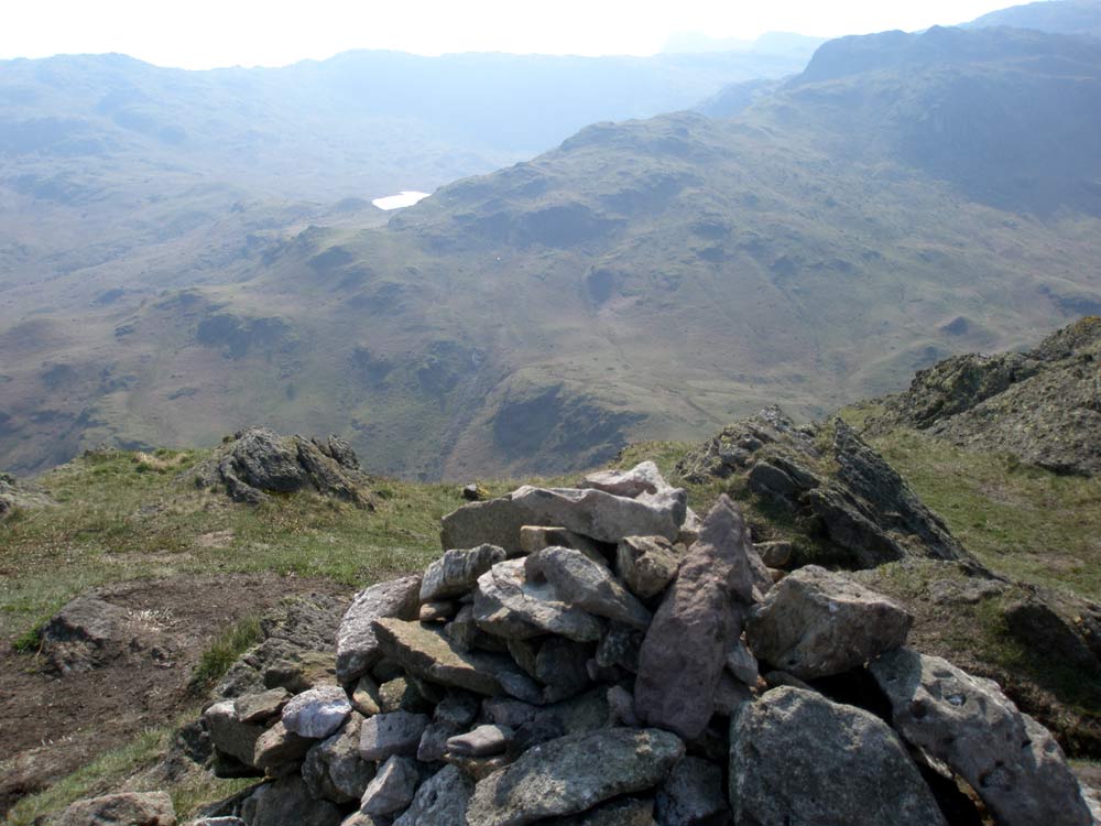Gibson Knott summit looking towards Easedale Tarn