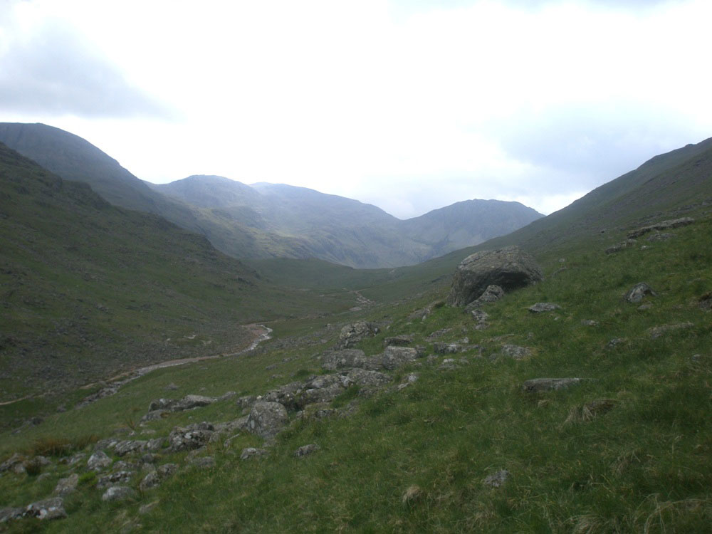 Along Styhead Gill towards the tarn