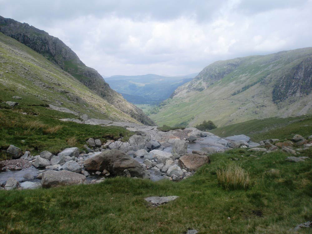 Looking towards Borrowdale from Styhead Gill
