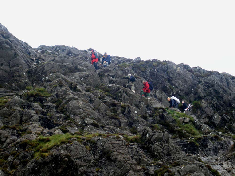 The climb to Haystacks above Scarth Gap