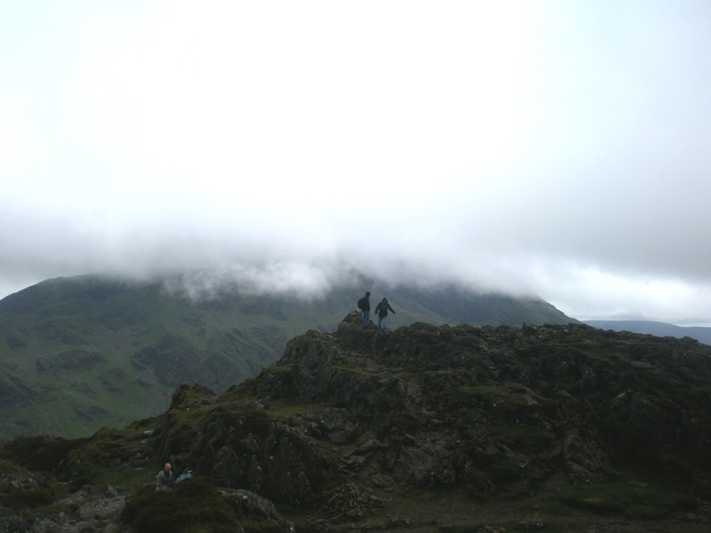 Cloudy High Crag from Haystacks