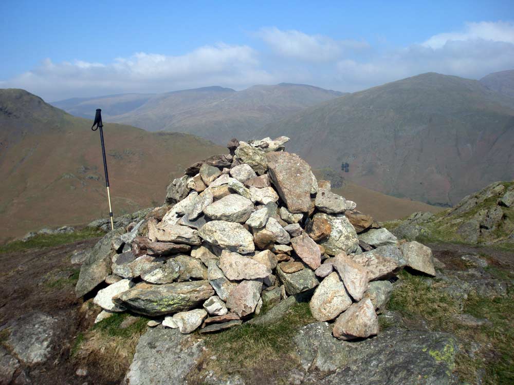 Gibson Knott summit looking towards Helvellyn